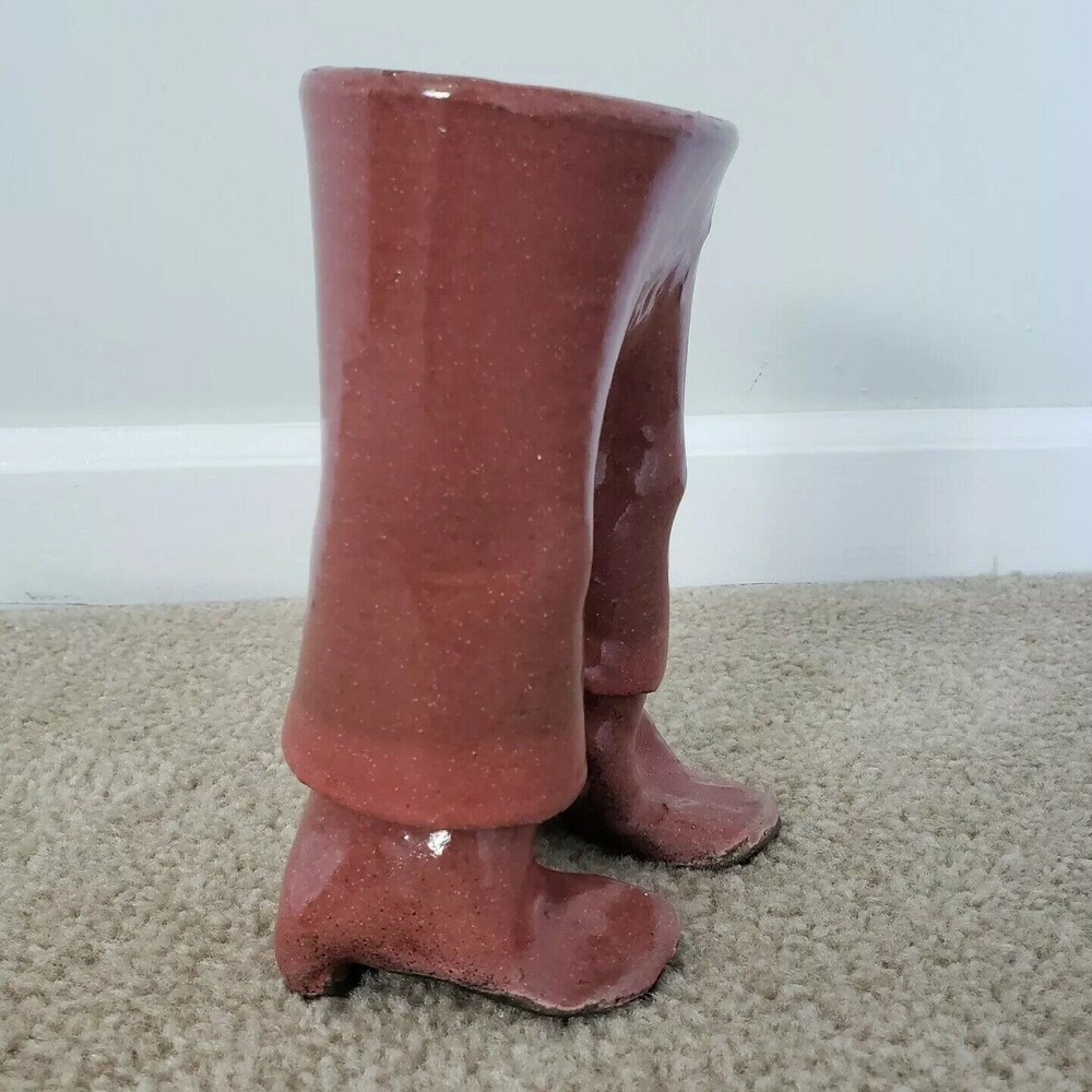 David Changar Ceramic Pant Boots Planter Pottery